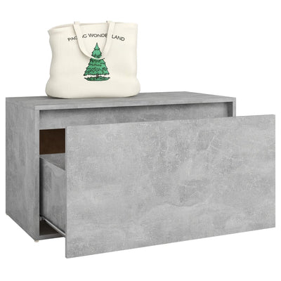 Eteisen penkki 80x40x45 cm betoninharmaa tekninen puu