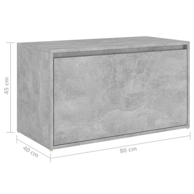 Eteisen penkki 80x40x45 cm betoninharmaa tekninen puu