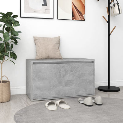 Eteisen penkki 80x40x45 cm betoninharmaa tekninen puu