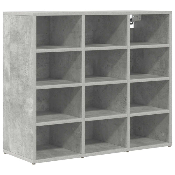 Kenkäkaappi 77,5 x 30 x 67 cm Tekninen puu Betoninharmaa