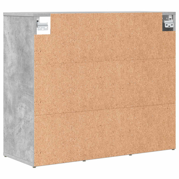 Kenkäkaappi 77,5 x 30 x 67 cm Tekninen puu Betoninharmaa