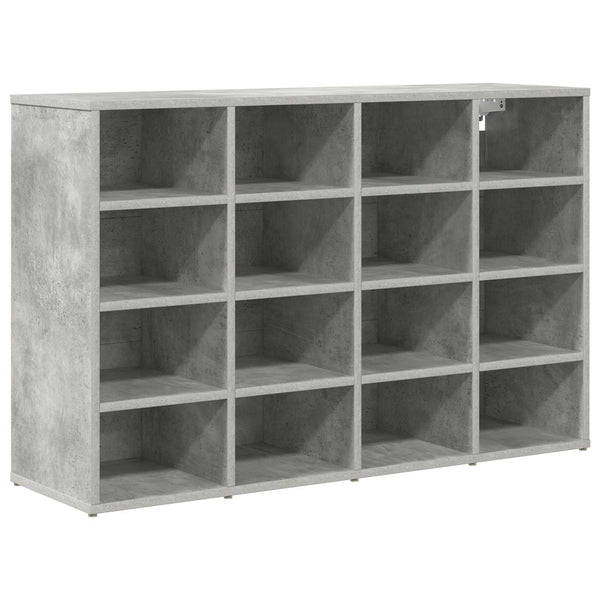 Kenkäkaappi 103 x 30 x 67 cm Tekninen puu Betoninharmaa