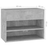 Kenkien säilytyspenkki betoninharmaa 60x30x45 cm tekninen puu