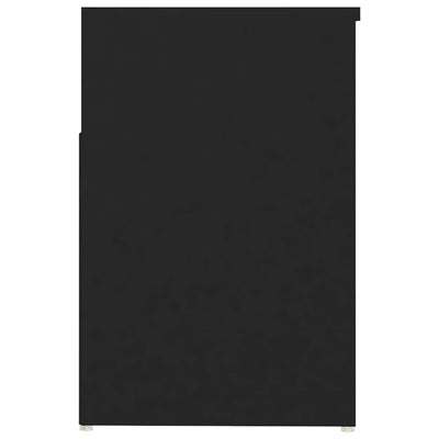 Kenkien säilytyspenkki musta 80x30x45 cm tekninen puu