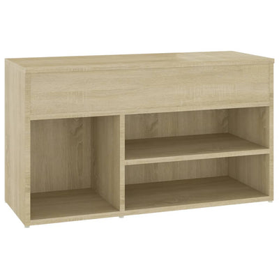 Kenkien säilytyspenkki Sonoma-tammi 80x30x45 cm tekninen puu