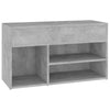 Kenkien säilytyspenkki betoninharmaa 80x30x45 cm tekninen puu