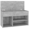 Kenkien säilytyspenkki betoninharmaa 80x30x45 cm tekninen puu