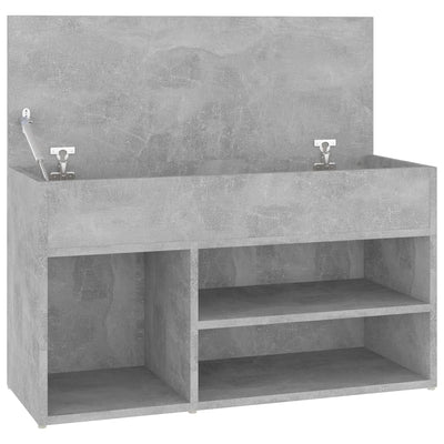 Kenkien säilytyspenkki betoninharmaa 80x30x45 cm tekninen puu