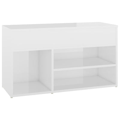 Kenkien säilytyspenkki korkeak. valk. 80x30x45 cm tekninen puu