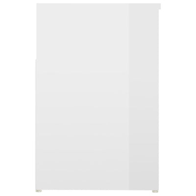 Kenkien säilytyspenkki korkeak. valk. 80x30x45 cm tekninen puu