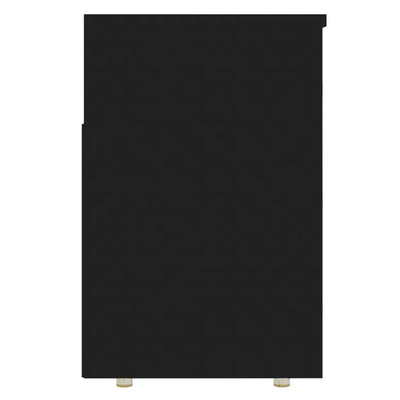 Kenkien säilytyspenkki musta 105x30x45 cm tekninen puu