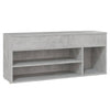 Kenkien säilytyspenkki betoninharmaa 105x30x45 cm tekninen puu