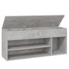 Kenkien säilytyspenkki betoninharmaa 105x30x45 cm tekninen puu