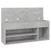 Kenkien säilytyspenkki betoninharmaa 105x30x45 cm tekninen puu