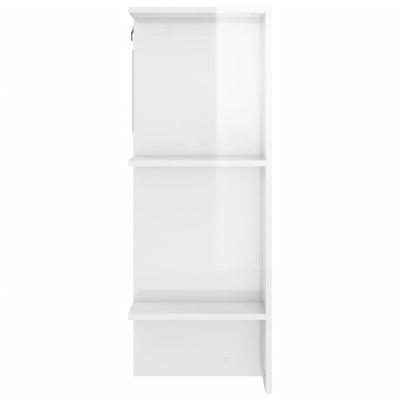 Eteisen kaappi korkeakiilto valk. 97,5x37x99 cm tekninen puu