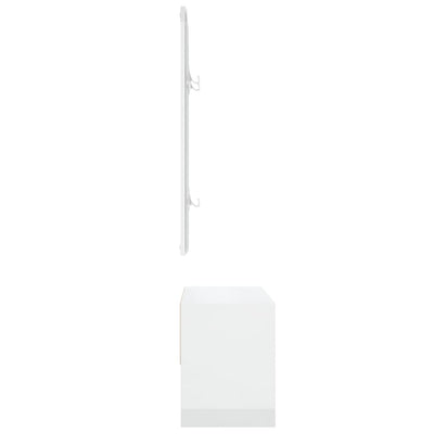 Valkoinen eteisen kalustesarja Sofie (korkeakiilto, puinen)