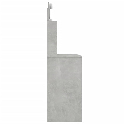 Peilipöytä LED-valoilla betoninharmaa 96x40x142 cm