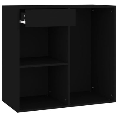 Kosmetiikkakaappi musta 80x40x75 cm tekninen puu