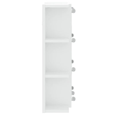 Peilikaappi LED-valoilla valkoinen 70x16,5x60 cm