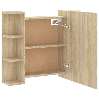 Peilikaappi LED-valoilla Sonoma-tammi 70x16,5x60 cm