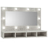 Peilikaappi LED-valoilla betoninharmaa 90x31,5x62 cm