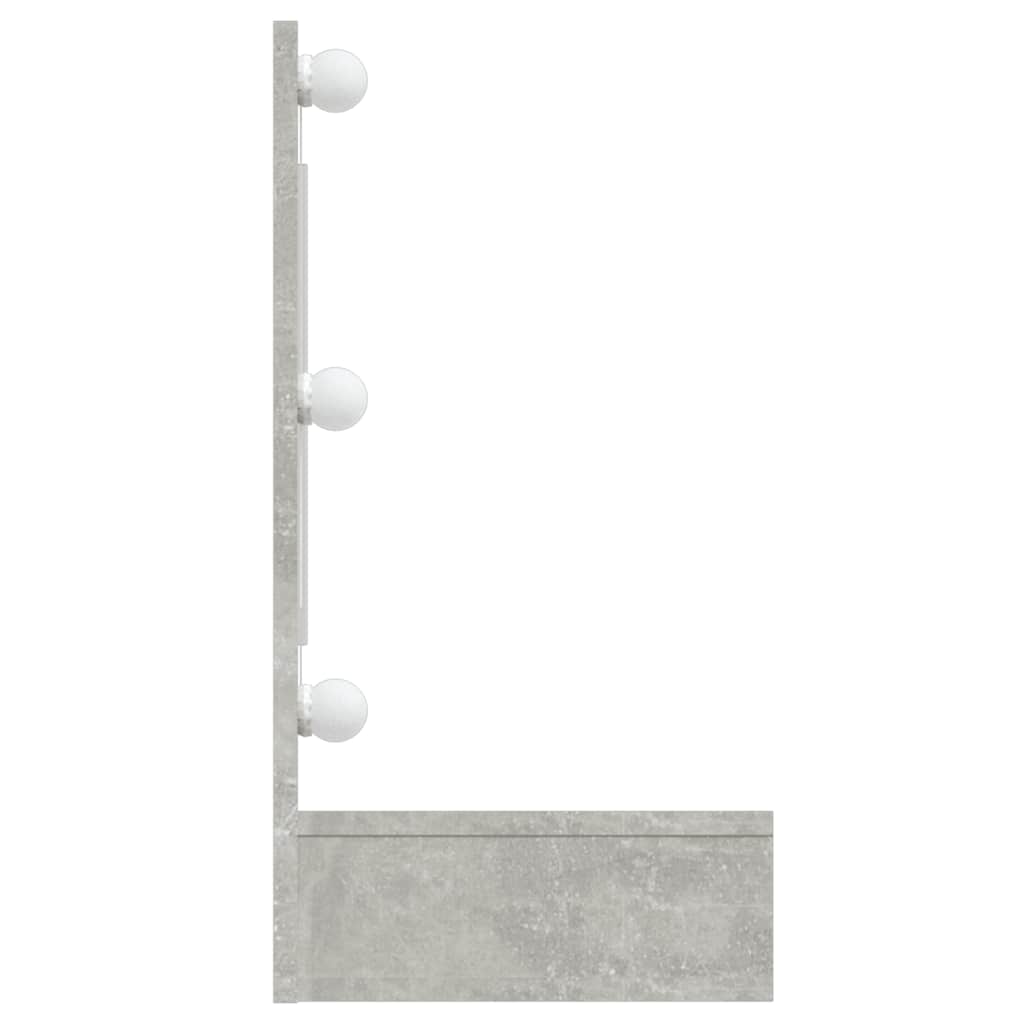 Betoninharmaa peilikaappi led-valoilla Mariusiana 90x31,5x62cm
