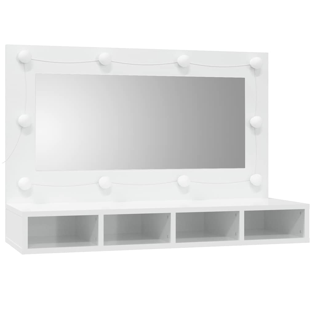 Mariusiana peilikaappi led-valoilla valkoisena 90x31,5x62cm