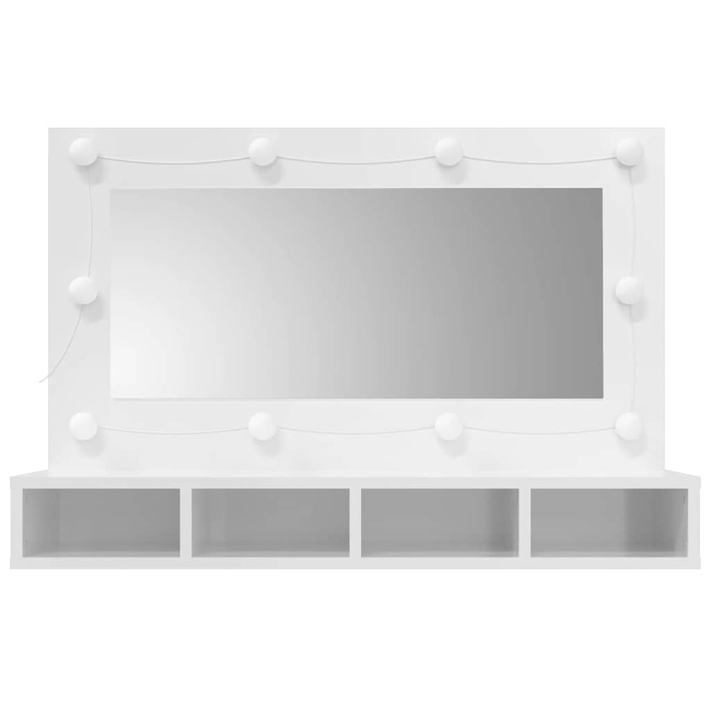 Mariusiana peilikaappi led-valoilla valkoisena 90x31,5x62cm
