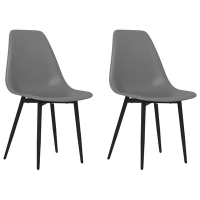 Ruokatuolit 2 kpl harmaa PP