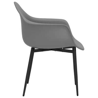 Ruokatuolit 2 kpl harmaa PP