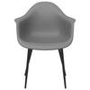 Ruokatuolit 4 kpl harmaa PP