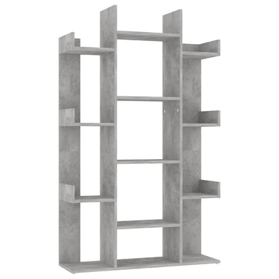 Kirjahylly betoninharmaa 86x25,5x140 cm tekninen puu