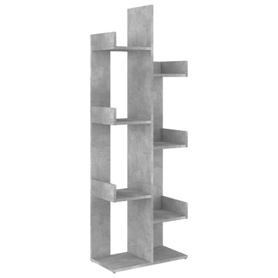 Kirjahylly betoninharmaa 48x25,5x140 cm lastulevy