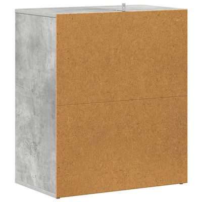 Betoninharmaa kenkäkaappi Tibor 60x35x70cm (puinen)