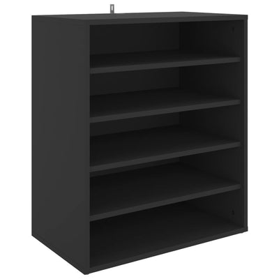 Kenkäkaappi musta 60x35x70 cm tekninen puu