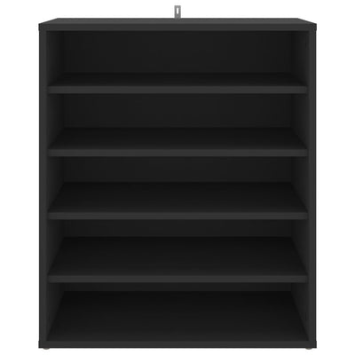 Kenkäkaappi musta 60x35x70 cm tekninen puu