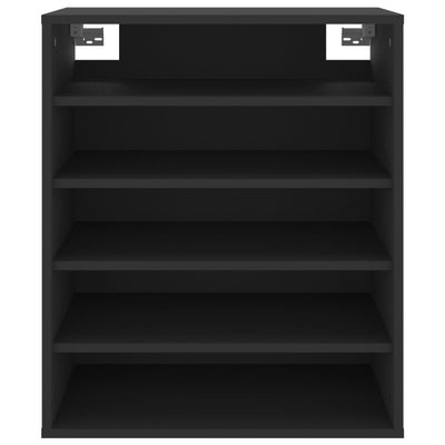 Kenkäkaappi musta 60x35x70 cm tekninen puu