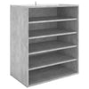 Kenkäkaappi betoninharmaa 60x35x70 cm tekninen puu