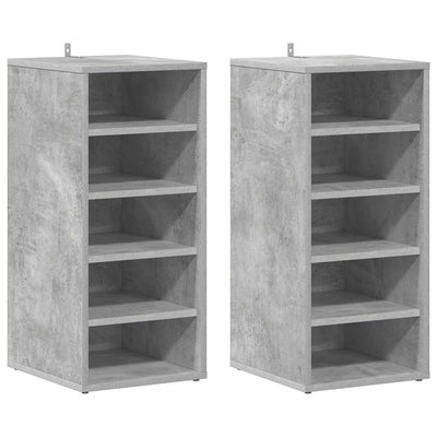 Betoninharmaa kenkäkaapit Tibor 31,5x35x70cm (2 kpl puinen)