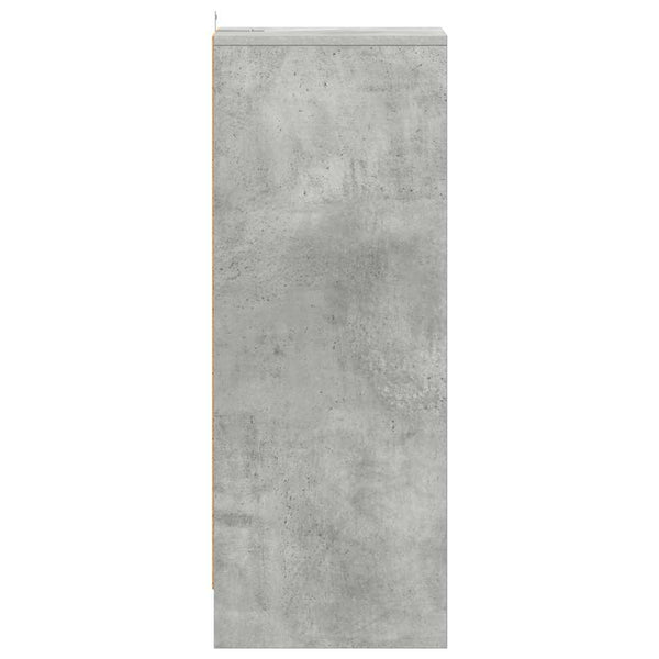 Kenkäkaappi betoninharmaa 31,5x35x90 cm tekninen puu
