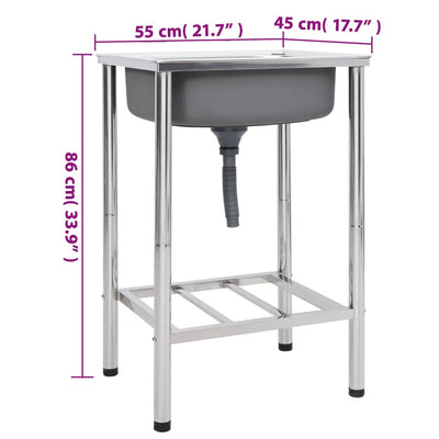 Ruostumaton teräs leirintäalueen pesuallas Alexandry