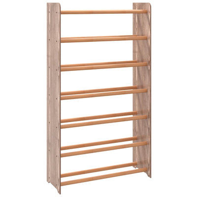 Kenkäteline ruskea 65x24x117 cm tekninen puu