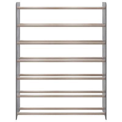 Kenkäteline harmaa 90x24x117 cm tekninen puu