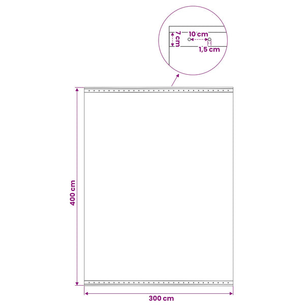 Leno suojapeite 2 kpl 260 g/m² 4x3 m valkoinen