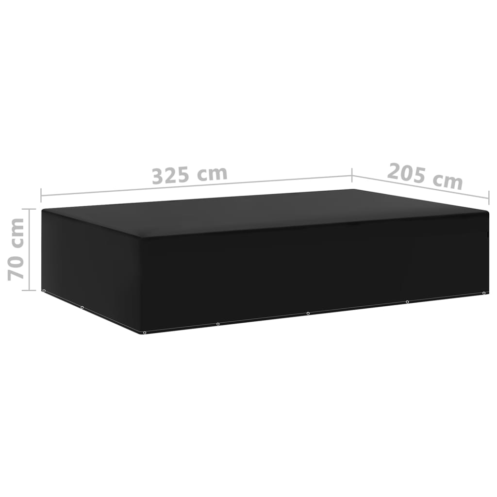 Puutarhakalusteiden suojat Editka 325x205x70cm (2 kpl 12 purjerengasta)