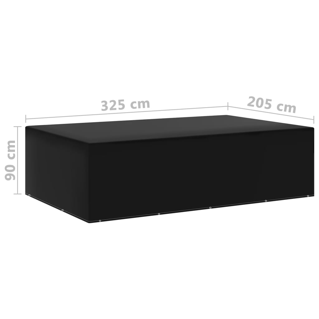 Puutarhakalusteiden suojat Editka 325x205x90cm (2 kpl 12 purjerengasta)