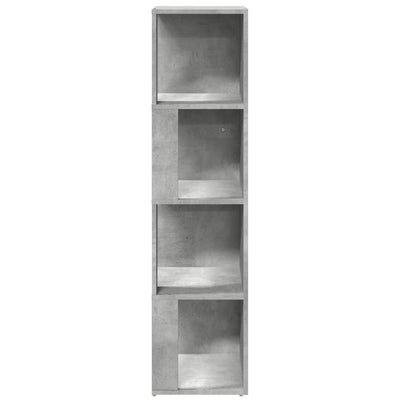 Kulmakaappi betoninharmaa 33x33x132 cm lastulevy