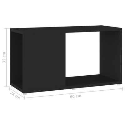 TV-taso musta 60x24x32 cm lastulevy