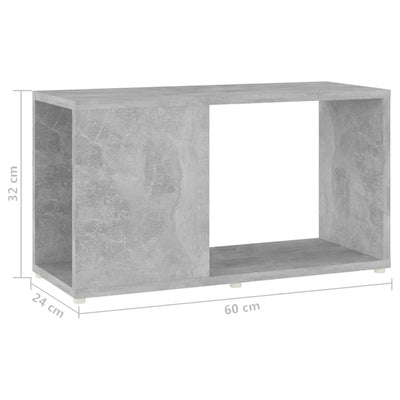 TV-taso betoninharmaa 60x24x32 cm tekninen puu