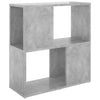 Kirjahylly betoninharmaa 60x24x63 cm lastulevy